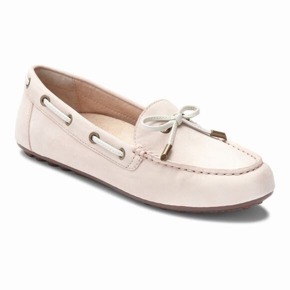 Vionic Shoes - Vionic Honor Virginia Light Pink Slip On Comfort Boat Shoe Moccasin Loafers
